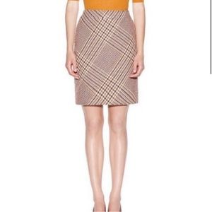 Tory Burch came plaid pencil skirt.